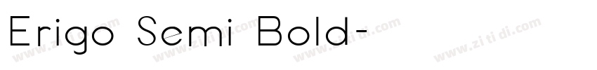 Erigo Semi Bold字体转换